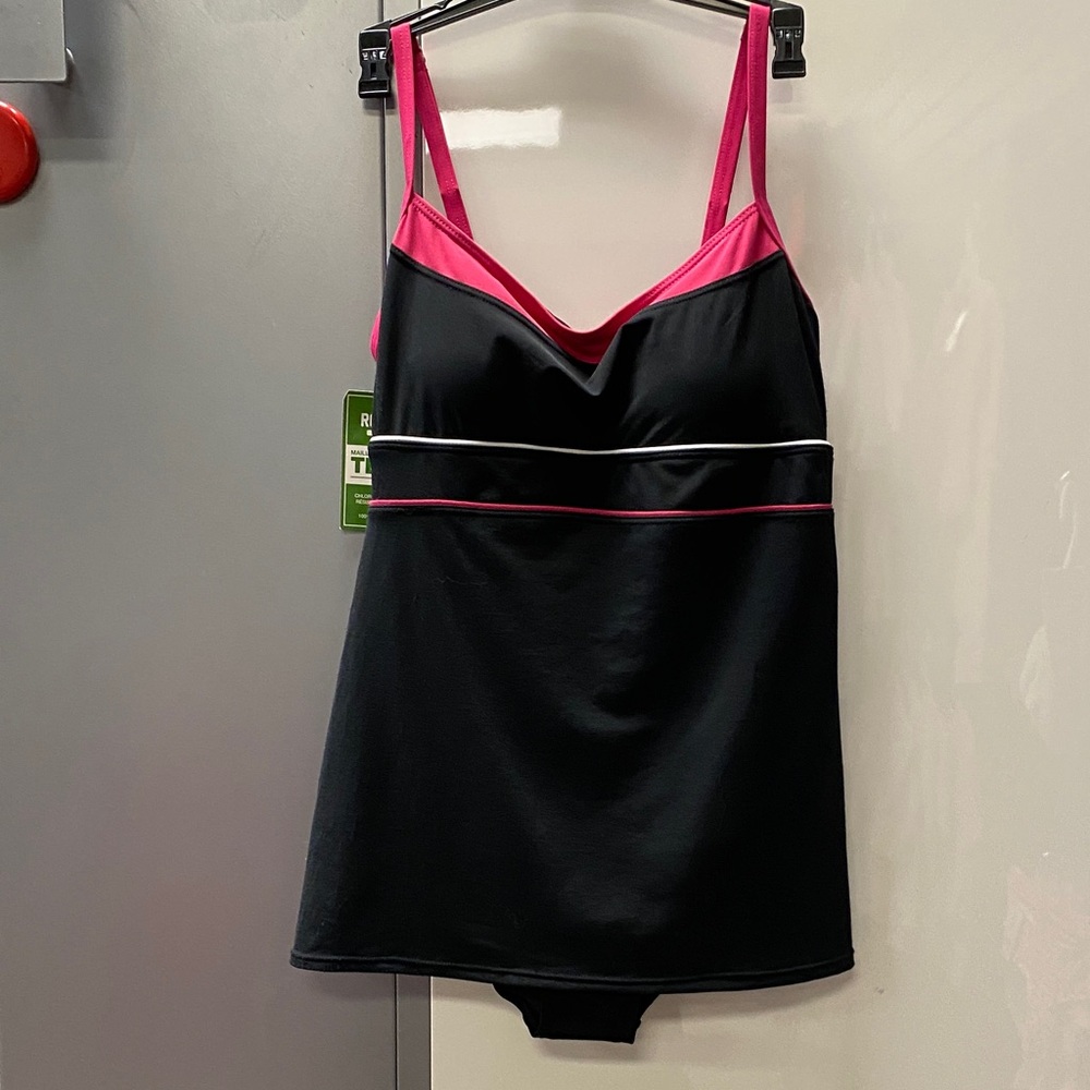 Elegant Black and Pink Women's Swim One Piece